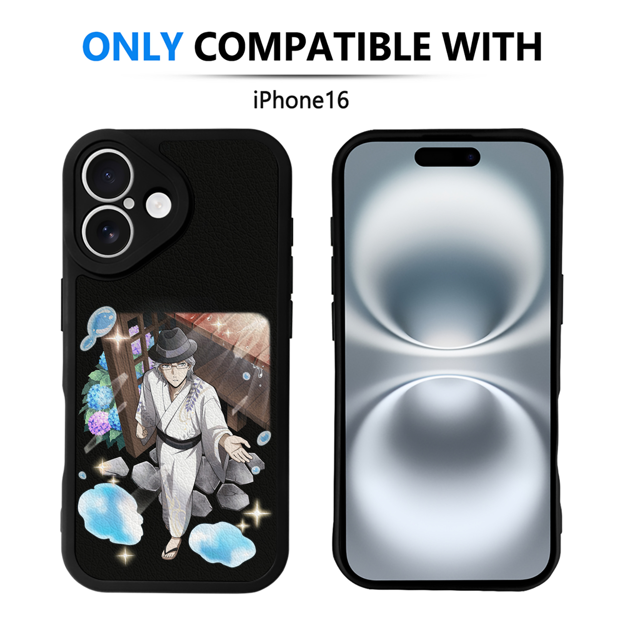 （画像用） 文豪ストレイドッグス Bungo Stray Dogs 【iPhone 16シリーズ対応】シリコンスマホケース（レザー調） 材質：シリコン